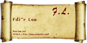 Für Lea névjegykártya